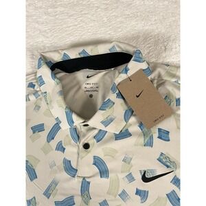 Nike Dri-Fit FD5735-072 Tour Rake Line Off White All Over Print Polo Men's 3XL‎